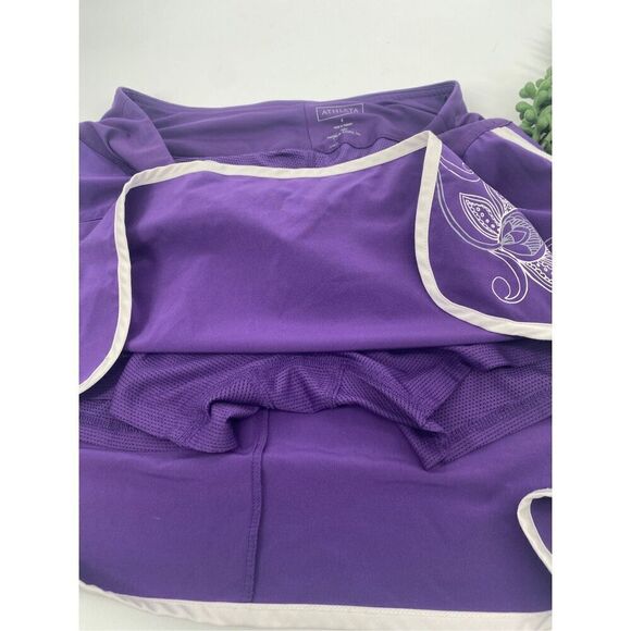 Athleta Athletic Swift Skort Side Zip Pockets Skirt Purple Size 6 - Picture 7 of 10